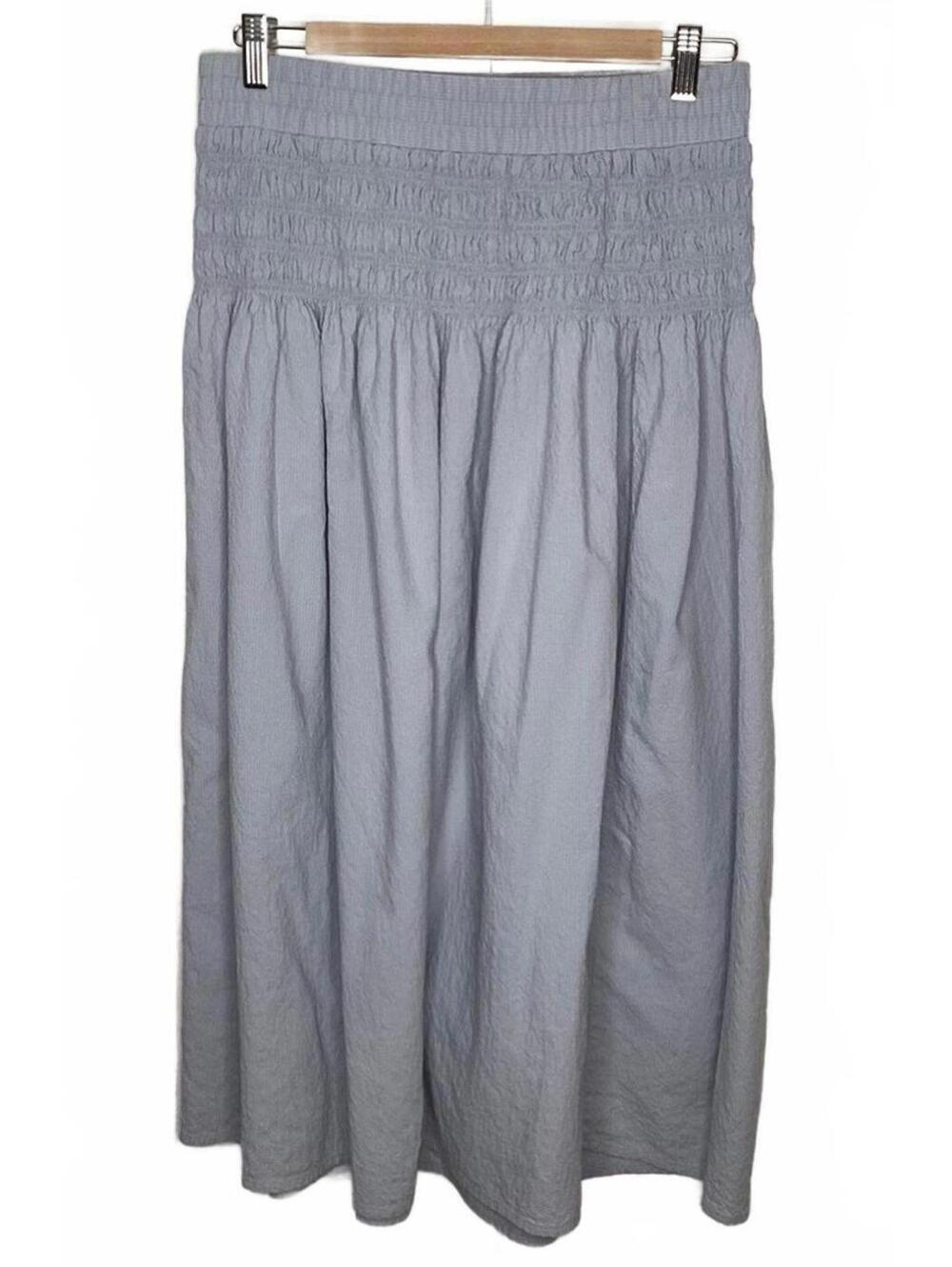 A New Day Light and Airy Pastel Blue Cotton Smocked Summer Dress/ Skirt MED